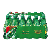 Perrier  sparkling natural mineral water, bottled in France, 1/2-liter plastic bottles Full-Size Picture